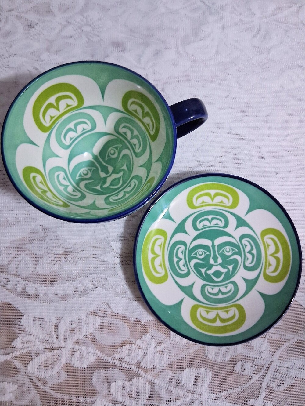 Native Home Moon Mug and Saucer Pacific Northwest Artist Simone Diamond - Picture 10 of 14